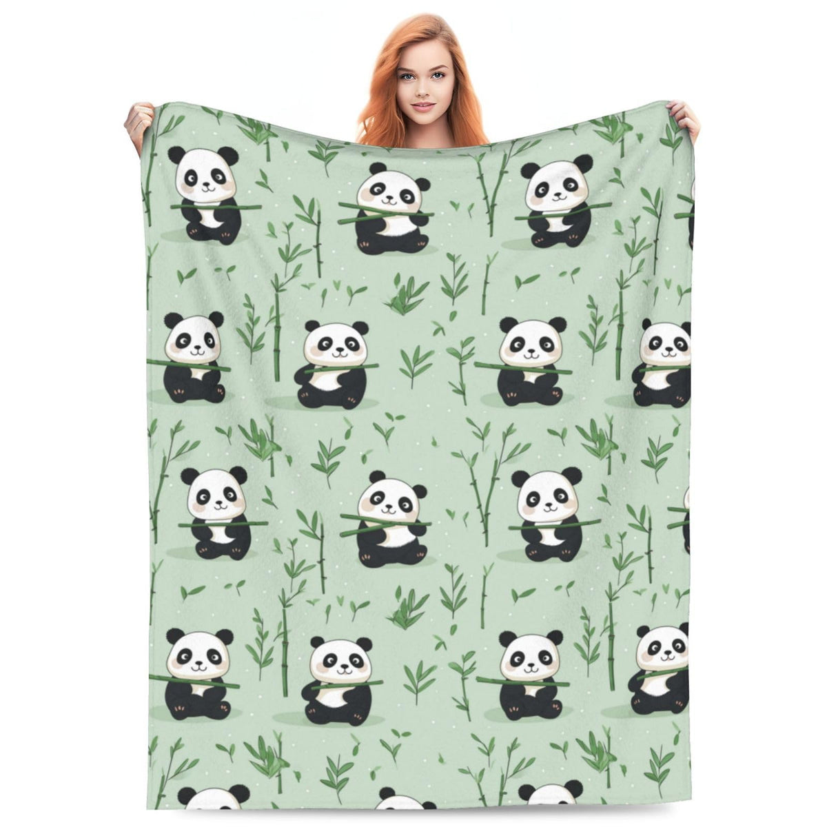 amepay Cute Baby Pandas Blanket Gifts for Panda Lover Adults Kids Girls Cartoon Flannel Throw Blankets Soft Fuzzy Lightweight for Home Decor Couch Bed Sofa 60x50 Inches