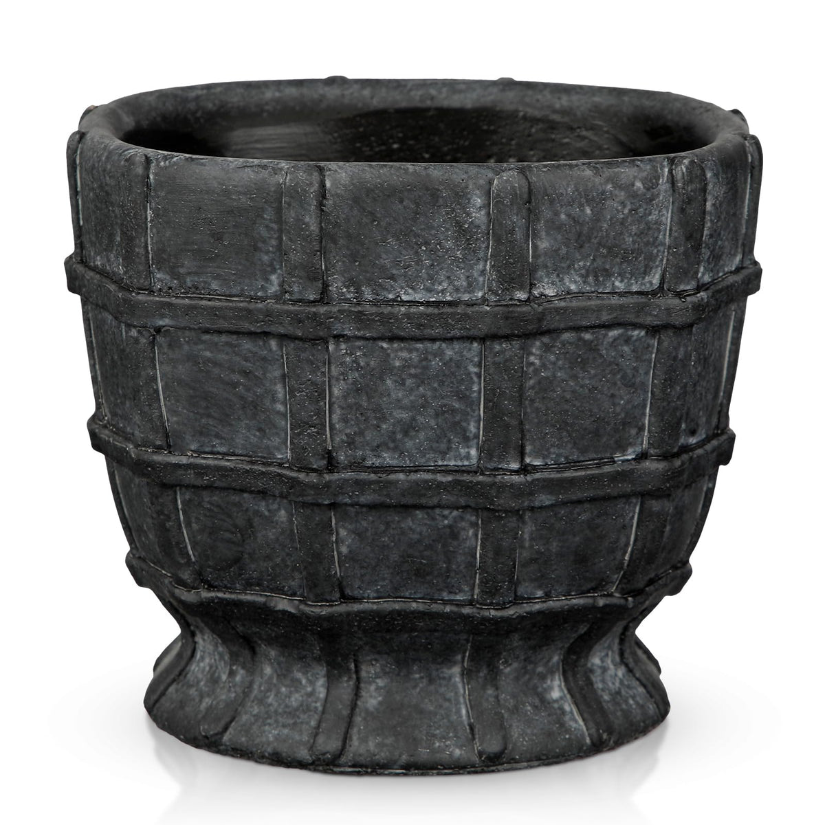 6" Black Ceramic Plant Pots with Drainage Hole, Rustic Flower Pots for Indoor Plants, Outdoor Decorative Ceramic Planters Small Plant Pot for Succulents, Cactus, Herbs, Orchids, Snake Plant Pot