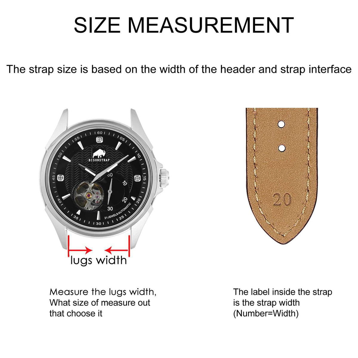 BISONSTRAP Watch Straps for Women, Crocodile Pattern Leather Thin Watch Replacement Bands,8mm, Black with Gold Buckle