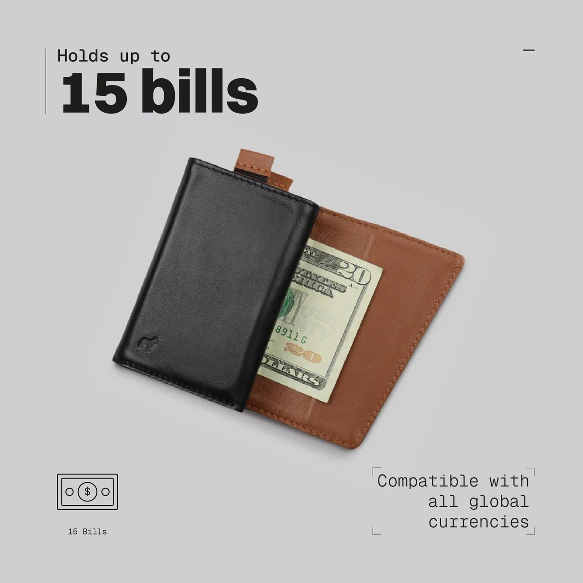 The Frenchie Co. - Speed Wallet - Ultra Slim Front Pocket Wallet - RFID Blocking Quick-Access Card Holder - Full-Grain Italian Leather Minimalist Design for Men & Women
