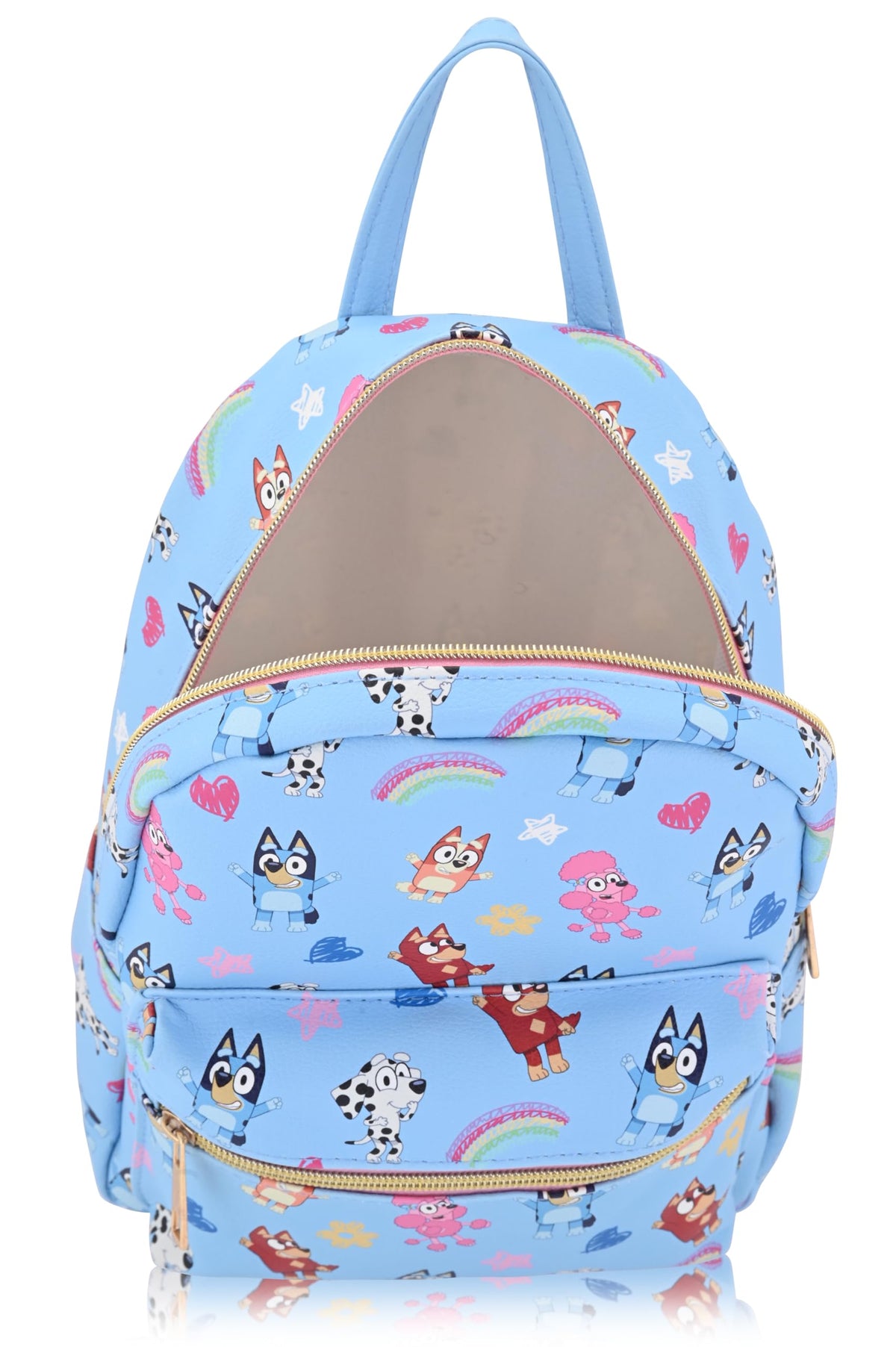 Fast Forward Bluey Backpack for Boys, Girls, Women, Men, Unisex | Cute PU Leather 10" Bluey Mini Backpack Purse Shoulder Purse | Bluey Bag and Bluey Accessories