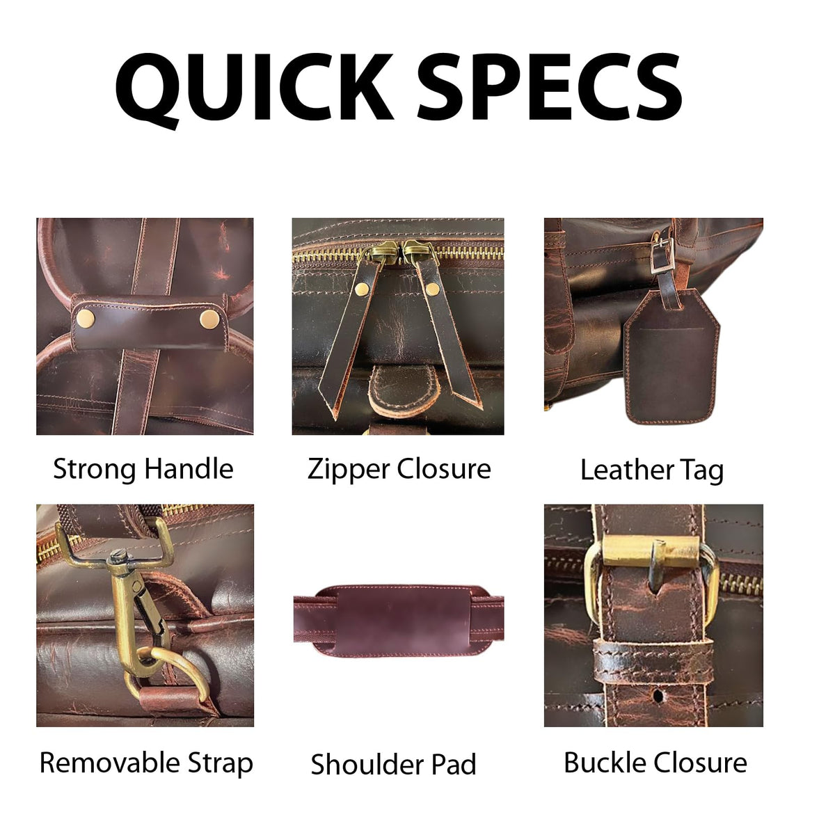 Leather Duffle Bags for Men - 28 Inch Full Grain Leather travel bag, leather overnight bag, Mens Leather Bag, Carry On Leather Weekender Bag, Airplane Leather Luggage Duffel Gym Bag