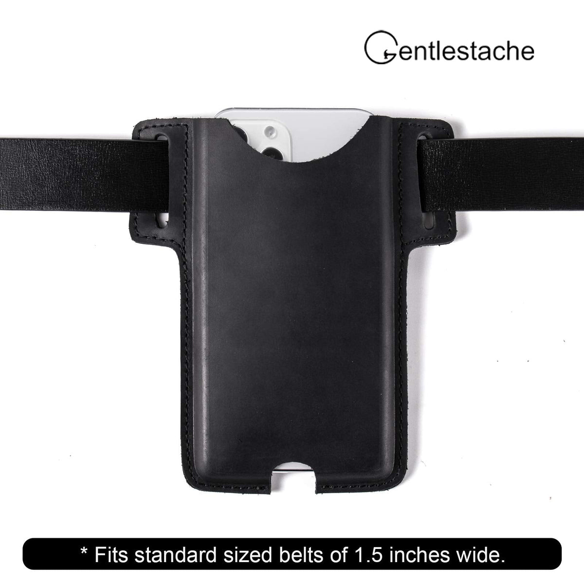 Gentlestache Leather Phone Holster, Cell Phone Case, Belt Loop Leather Pouch Sheath for Phone14 Pro Max/13 Pro Max, Galaxy S22 Ultra/S22+