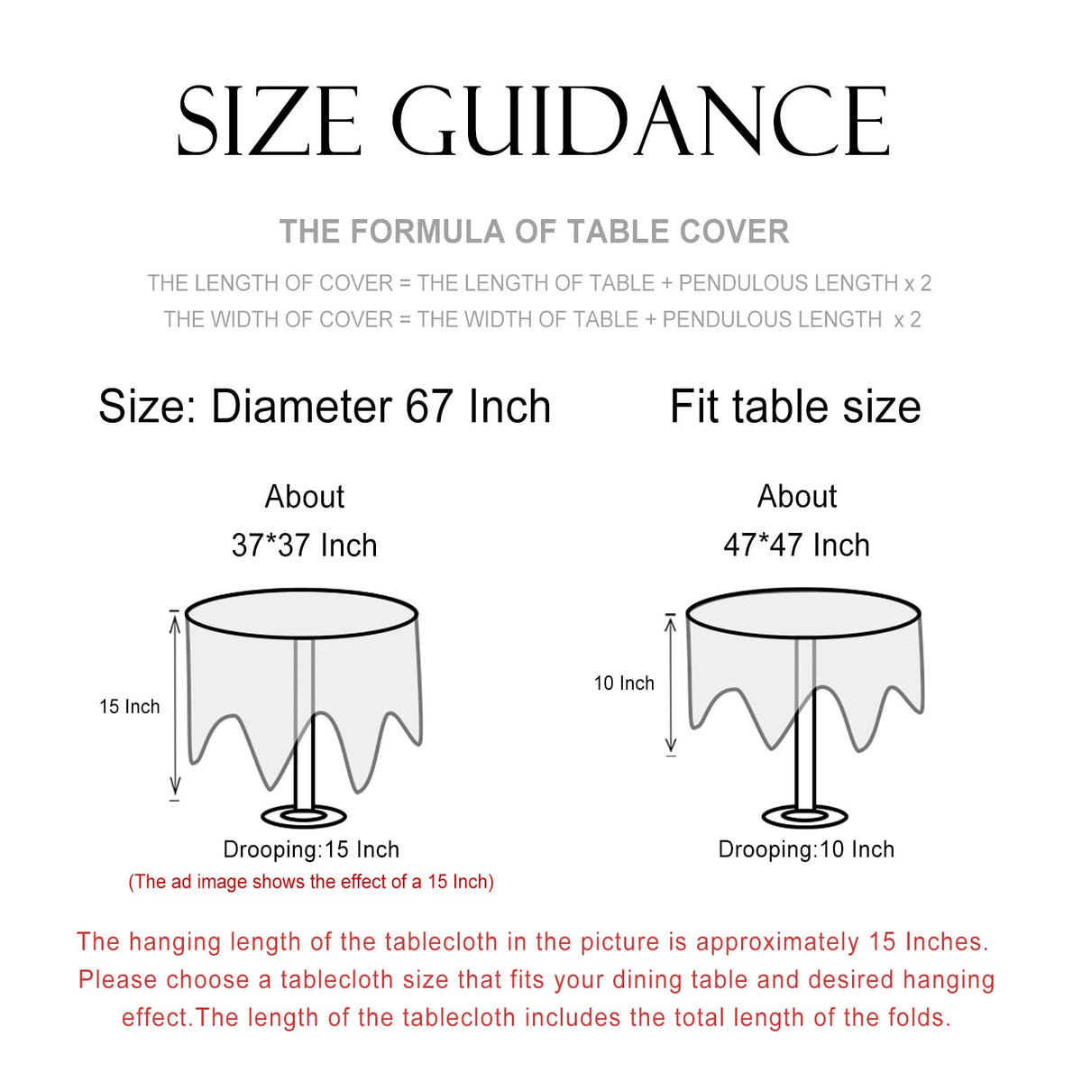 patdrea Elegant French Linen Tablecloth,Round,Diameter 67"-Lantang A