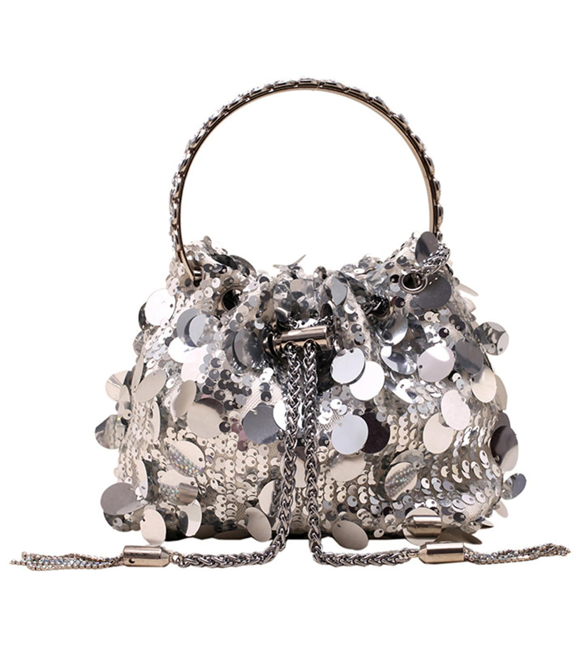 RZTA Women's Glitter Clutch Evening Handbags Sparkly Clutch Triangle Purse for 1920s Party Prom Wedding A2 Silver