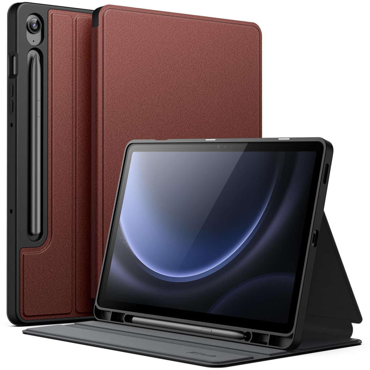 JETech Case for Samsung Galaxy Tab S10 Lite / S10 FE / S9 FE 10.9-Inch with S Pen Holder, Slim Folio Stand Protective Tablet Cover, Multi-Angle Viewing (Wine)