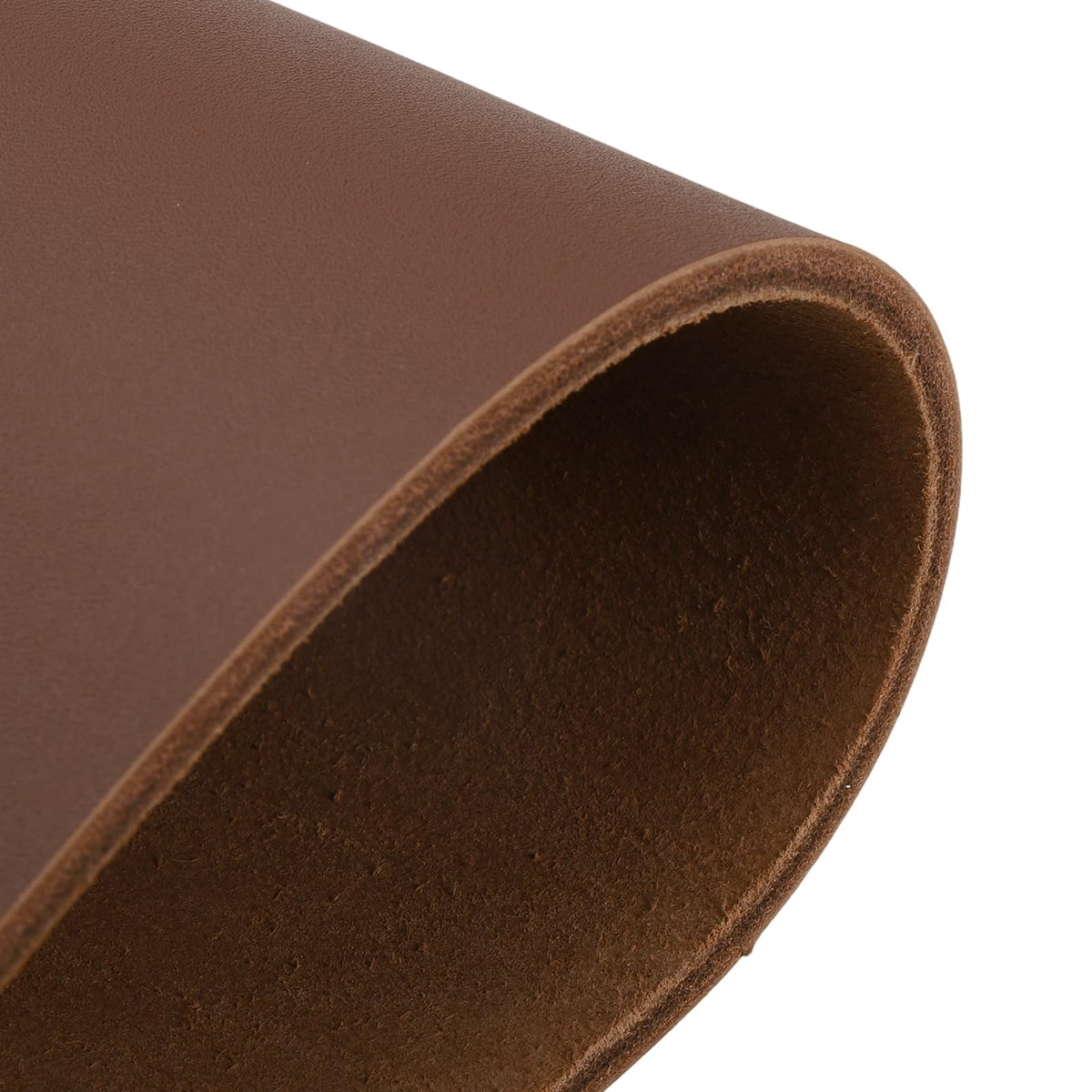 Rebower Genuine Leather Sheets, 8" x 8" Flat Full Grain Cowhide Leather for Crafts, 4-4.5mm Thick Vegetable Tanned Cowhide for DIY Belt Tooling Wallet Stamping Projects, Brown