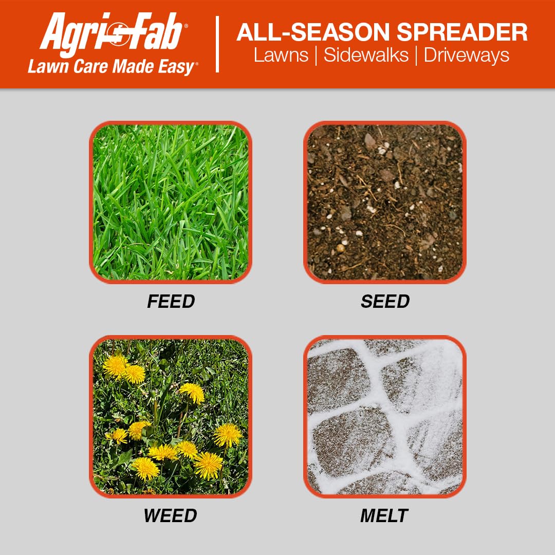 Agri-Fab 45-0548 130 lb. Commercial Push Spreader, Orange/Black