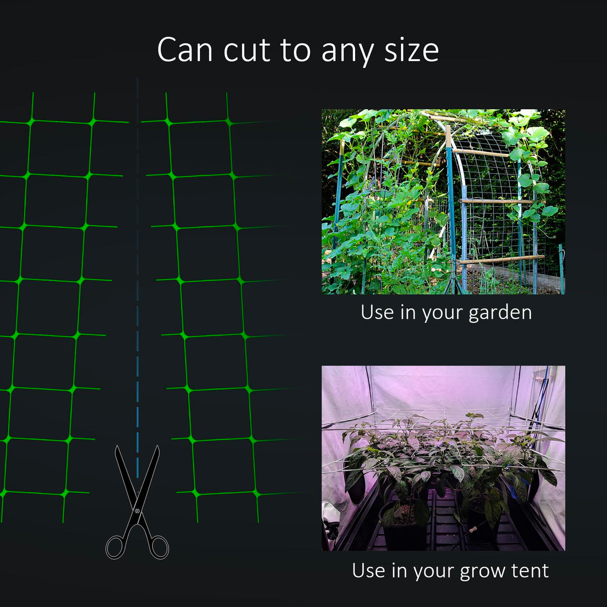 Toolazy Trellis Netting 79" x328' Green - Heavy Duty 6" Mesh Plant Support Net for Climbing Vegetables, Garden Trellis Roll for Tomato Cucumber Pea Bean Vine Grow Tent Scrog Hydroponic Use