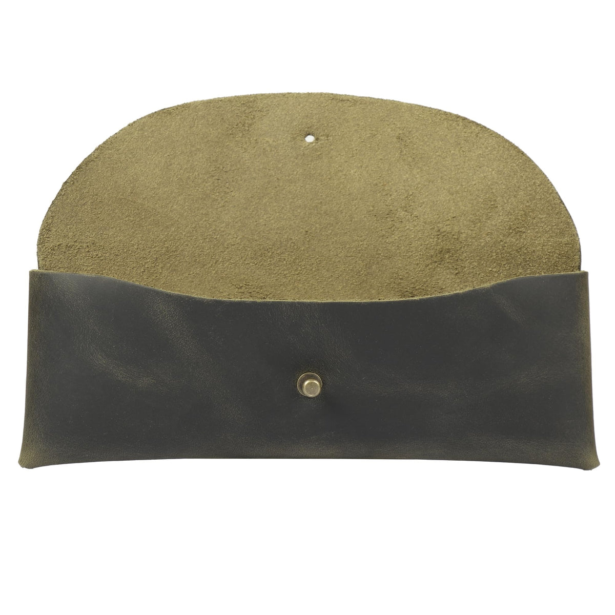 Londo Genuine Leather Retro Pen and Pencil Case - Metal Snap Fastener, Pencil Pouch Stationery Bag