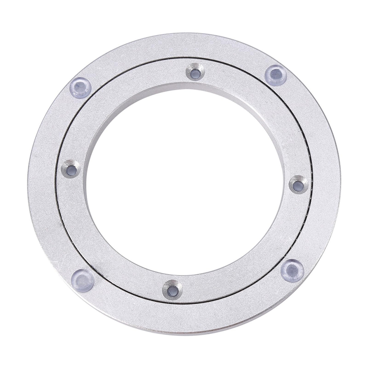 Heavy Duty Aluminium Alloy Rotating Bearing Plate, Round Table Turntable for Dining Cake Display TV Stand, Smooth Swivel Base with Pre Drilled Holes for Easy Mounting (8 inches*H8.5MM)