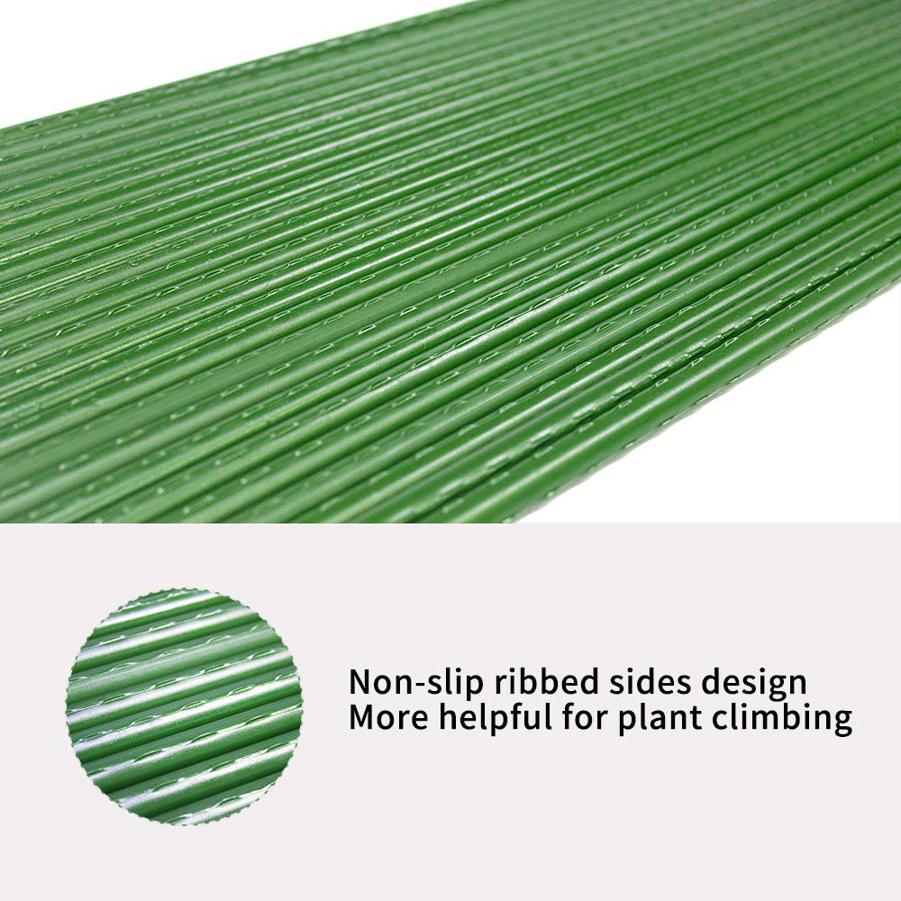 Growsun 4ft Garden Stakes Metal Plastic Coated Plant Cage Supports Tomato Stakes Trellis Climbing for Tomatoes,Trees,Cucumber,Fences,Beans,25 Pack