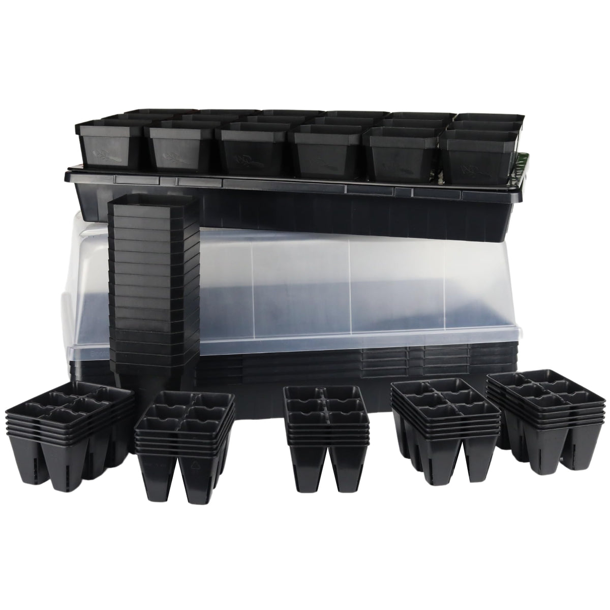 Bootstrap Farmer Ultimate Seed Starter Kit in Black with Humidity Domes for Indoor Seed Starting, Propagating, Germinating
