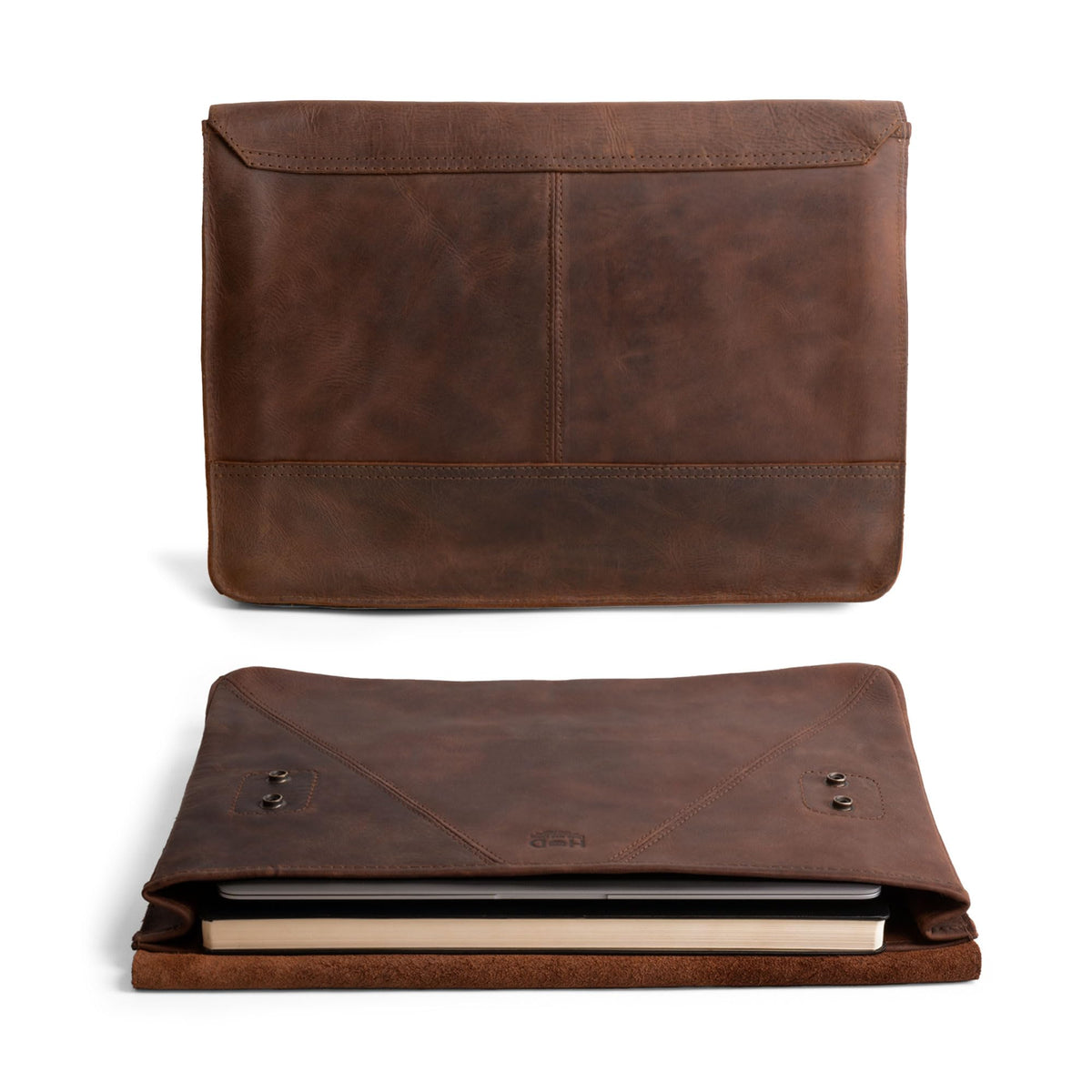 Leather Document Holder XL, Premium Leather Portfolio for Men, Padfolio/Folio, Professional Resume Folder/Binder, Stylish Legal Pad Holder for Office and Business (Bourbon Brown)