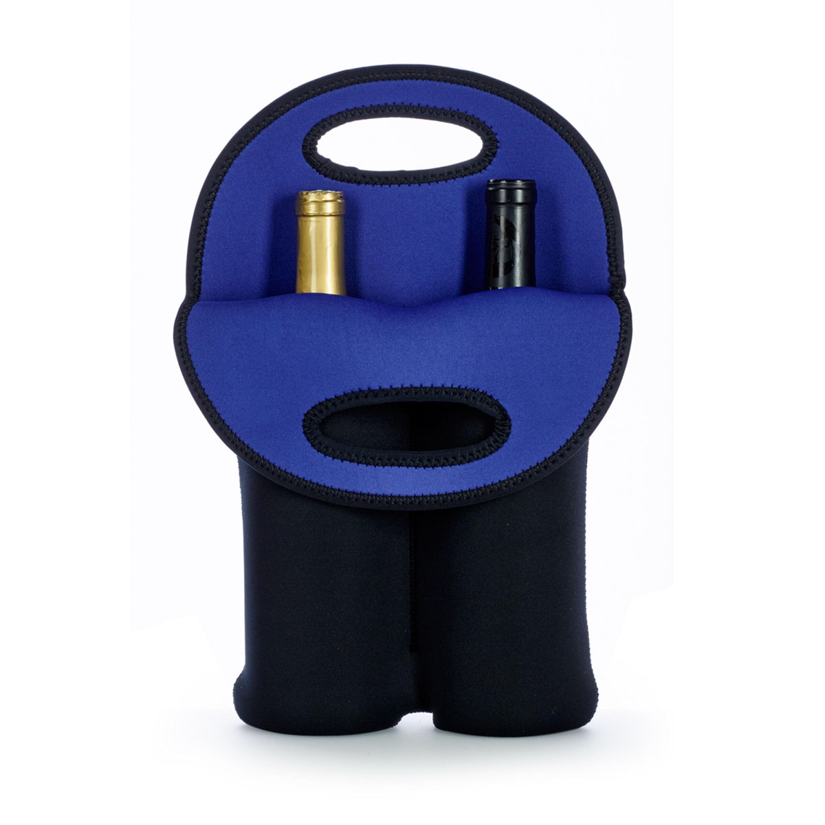 BUILT 2B-BLK 2-Bottle Stain Resistant Neoprene Wine/Water Bottle Carry Tote, Black