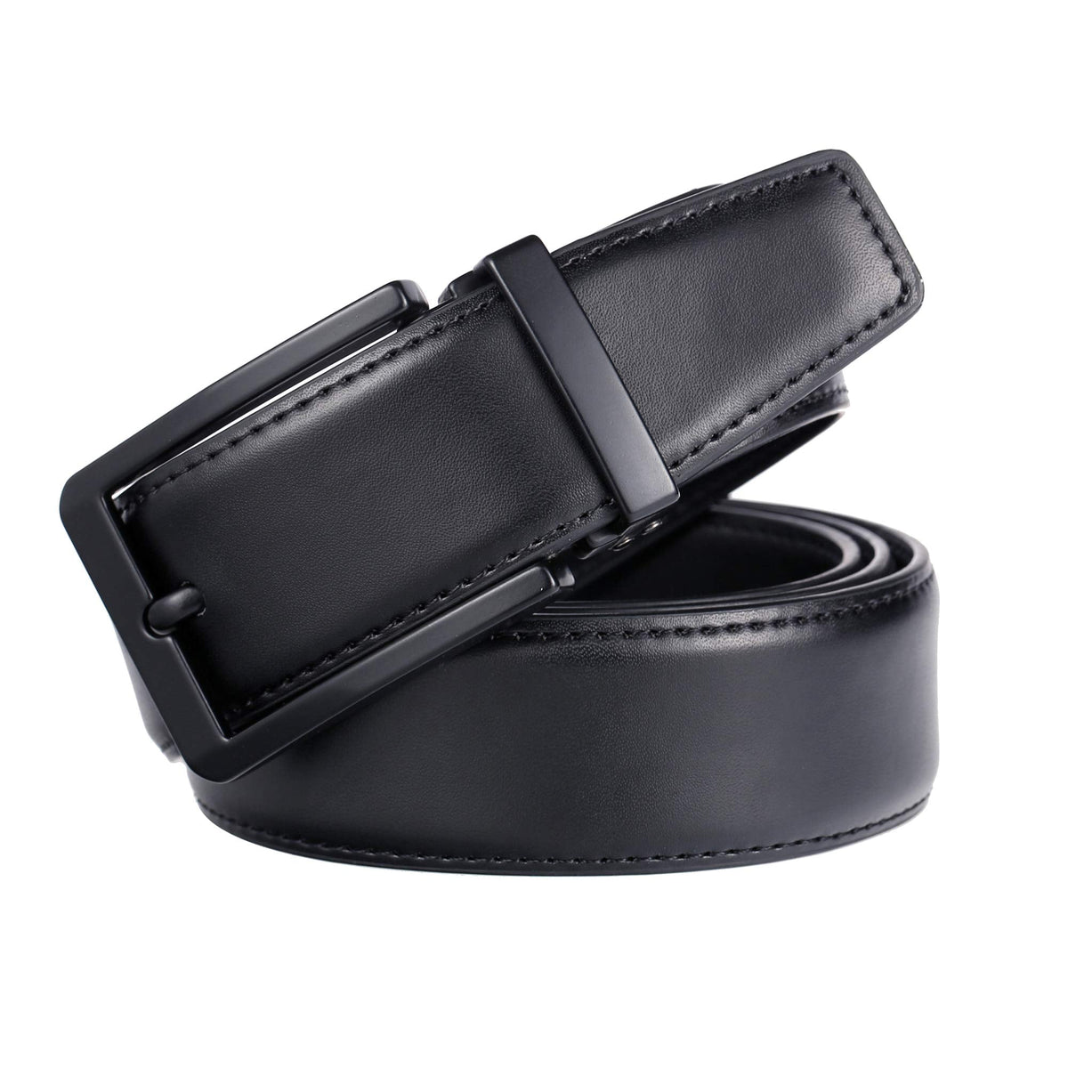 Weifert Men's Dress Belt Black Leather Belts for Jeans (28-30, Black2)