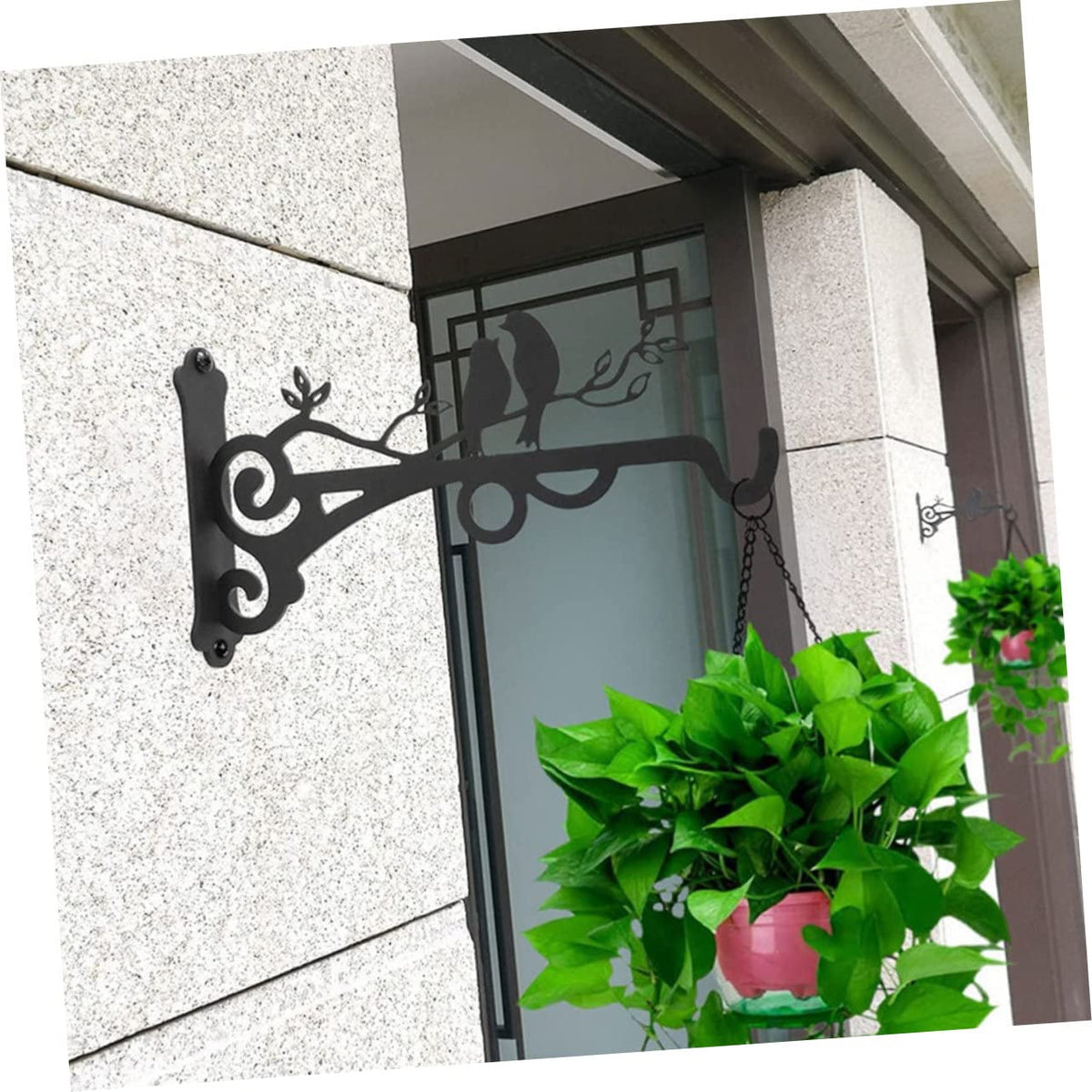 Toddmomy 2pcs Minimalist Flower Pot Holder Easy Install Balcony Garden Fence Hanging Planter