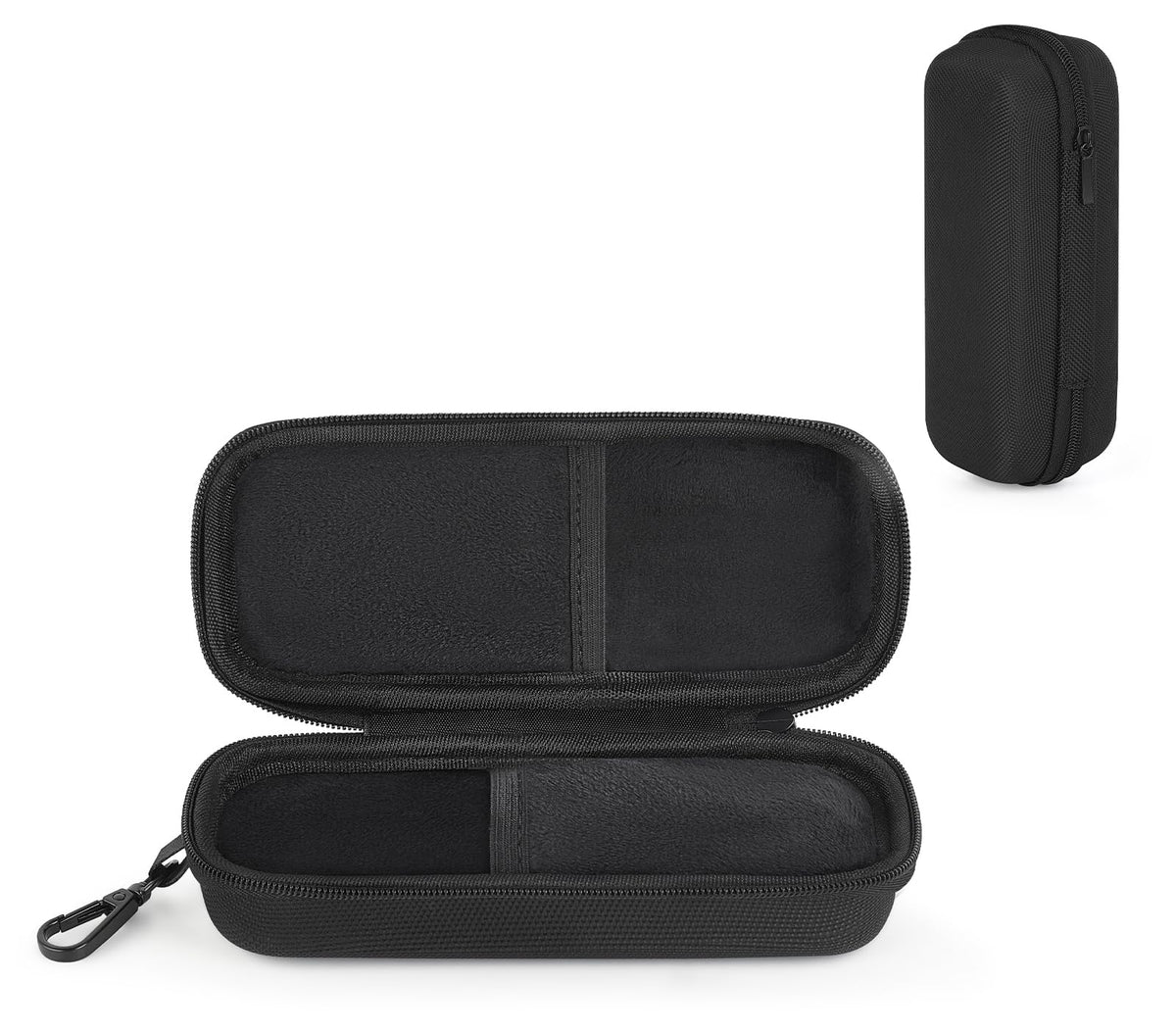 Mkono Double Eyeglasses Case, EVA Hard Shell Travel Sunglass Organizer with Zipper Closure Multiple Glasses Case for Travel (Black)