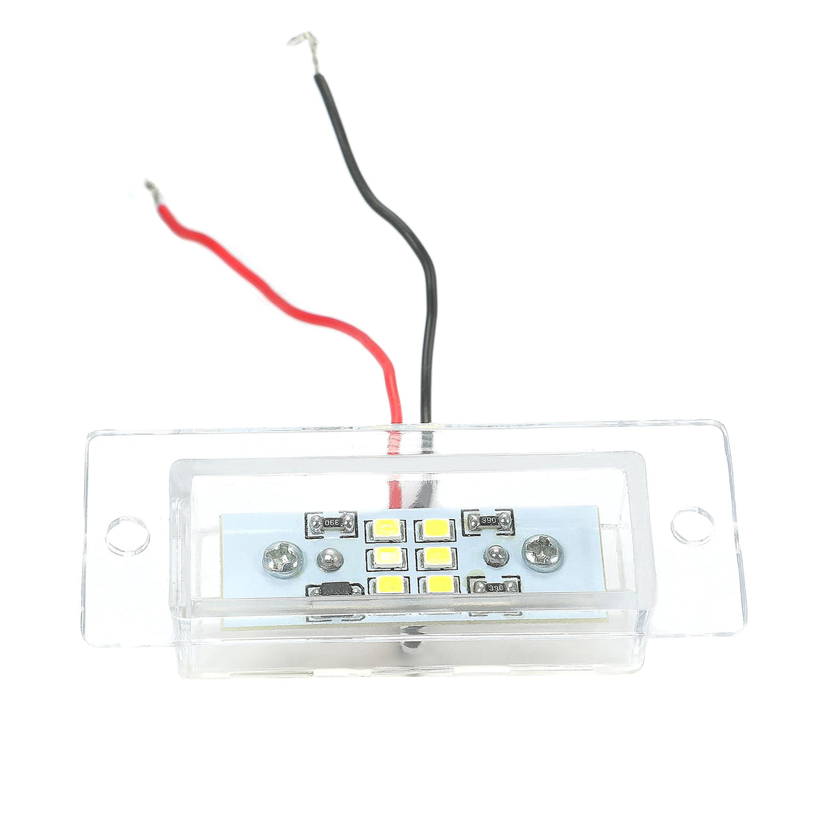 HECASA Roll Pan License Plate LED Light Tag Light, Clear Plastic, Model CB-2472