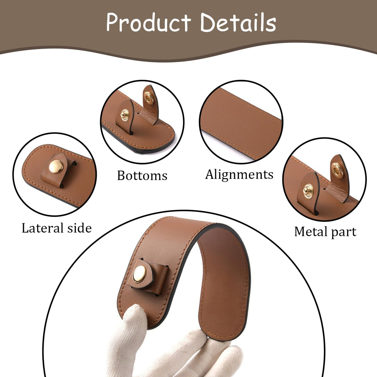 Fkereg 2 Pack Leather Purse Shoulder Strap Pads for Pressure Relief, Detachable Bag Handle Wrap Cover, Crossbody Handbag Tote Straps Replacement, Backpack Handle Protector Cushion, Beige