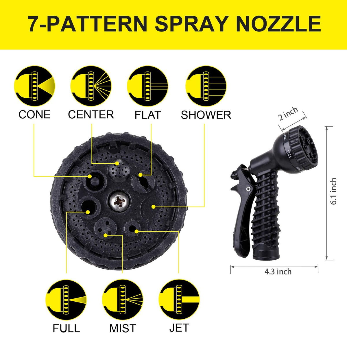 FOXEASE Metal Water Hose 25 ft - Stainless Steel Water Hose with 2 Nozzles, Lightweight, Tangle Free & Kink Free, Heavy Duty, High Pressure, Flexible, Dog Proof