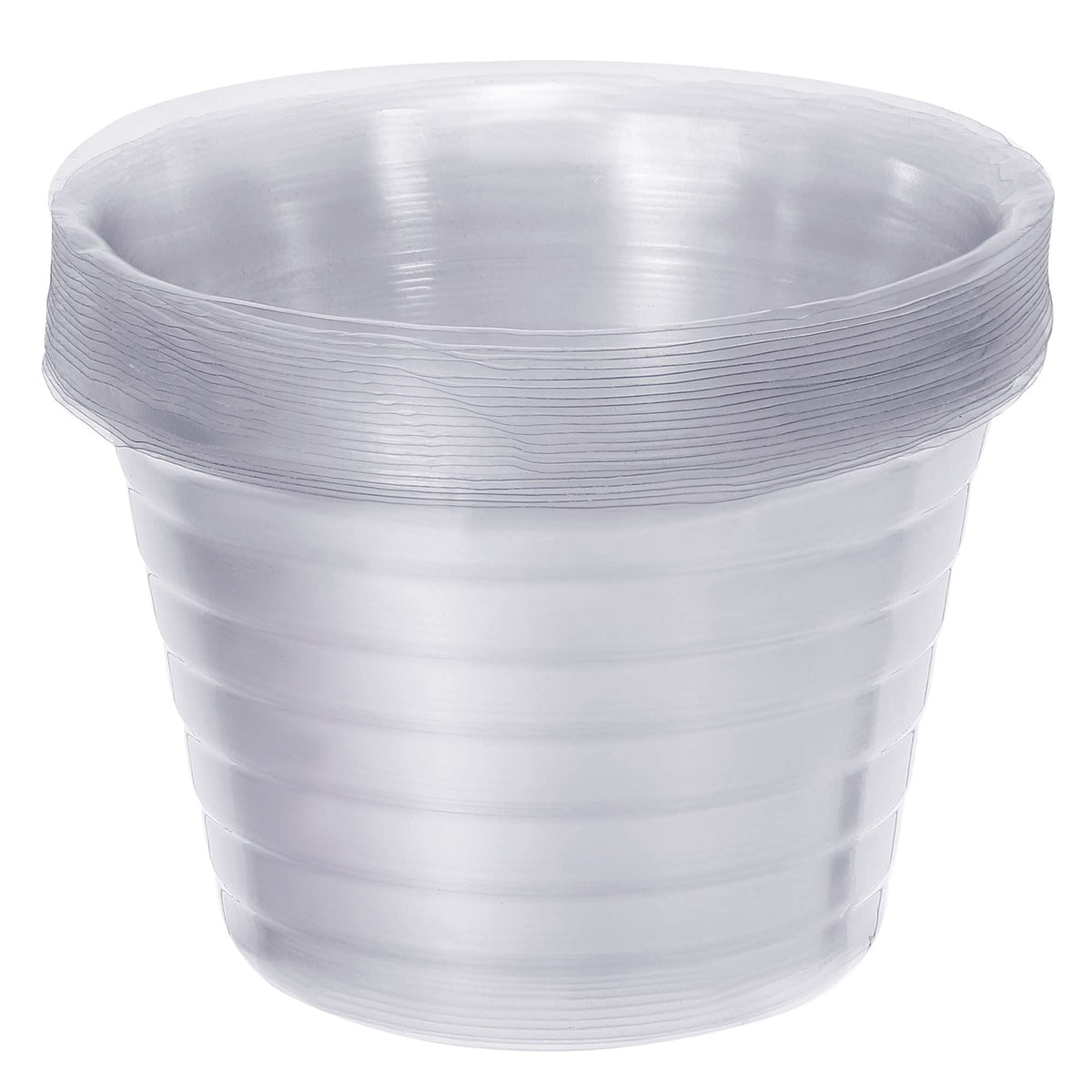 MECCANIXITY Plant Pot Saucer 5 Inch Plastic Round Flower Drip Tray for Indoor Outdoor, Clear Pack of 20