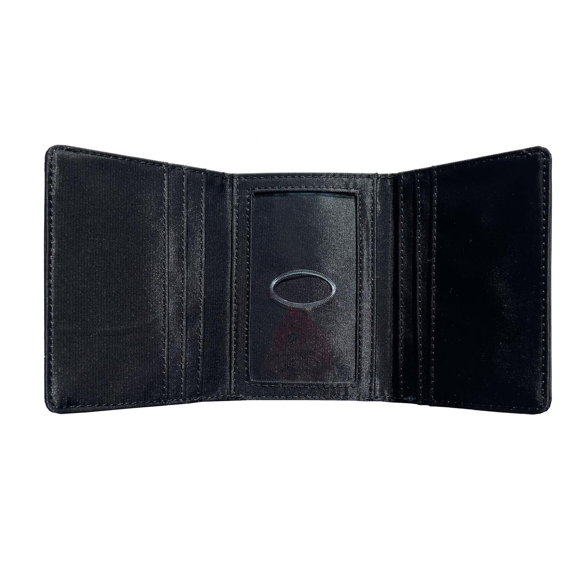 Big Skinny Men's Tri-Fold Leather Slim Wallet, Holds Up to 25 Cards, Black