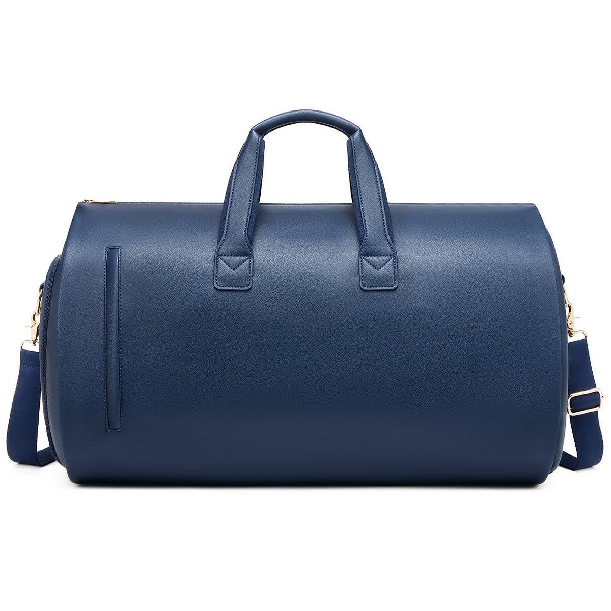 Leather Garment Bag，Convertible Garment Duffel Bag for Travel Mens Suit Bag 2 in 1 Waterproof Foldable Carry on Garment bag with Shoulder Strap Weekender Bag with Shoe Pouch