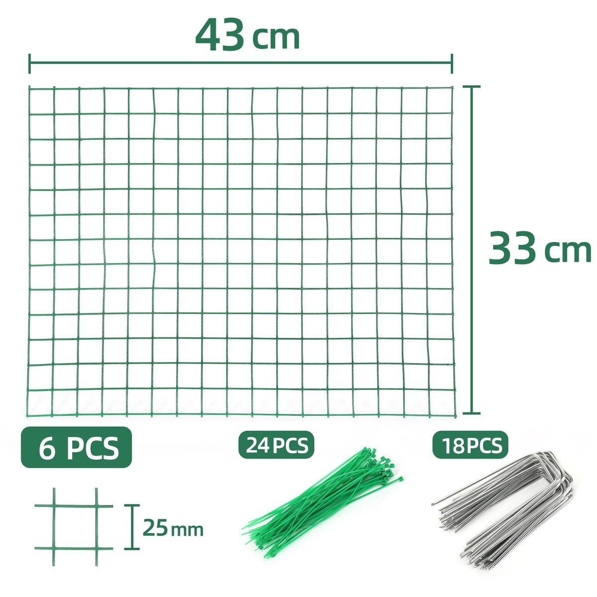 UCandy 6 Pack Plant Protector from Animals,17'' x 13'' Metal Wire Mesh Garden Plant Cages for Outdoor Gardening,Rabbits Chickens Ducks, for Vegetables, Flowers, Shrubs, Plant Protectors from Deer