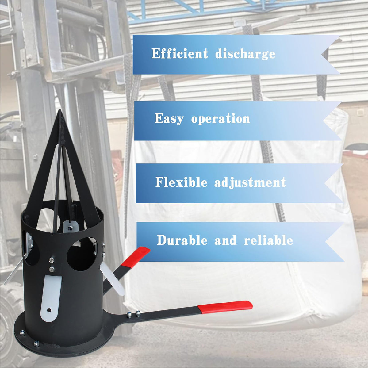 NULTRUMA Big Bag Dispenser Bulk Bag Unloader Dischargers for Farms Construction Industry(Black)