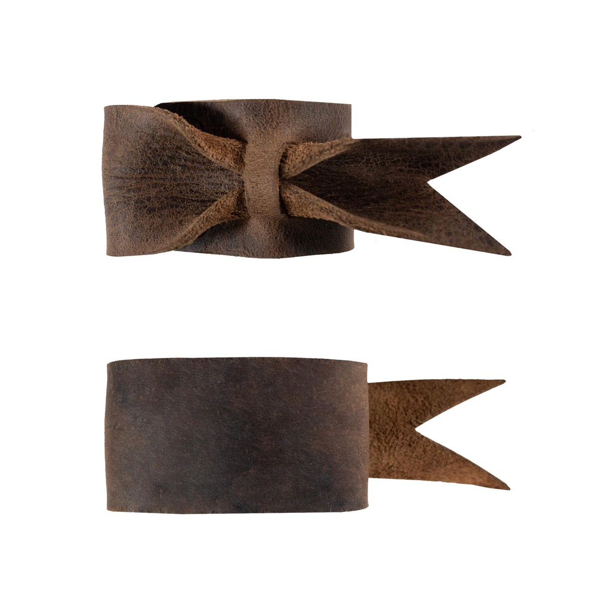 Hide & Groom, Set of 4 Leather Napkin Rings for Wedding Reception, Decoration, Napkin Holders for Dinner Parties, Full Grain Leather, Handmade, Bourbon Brown