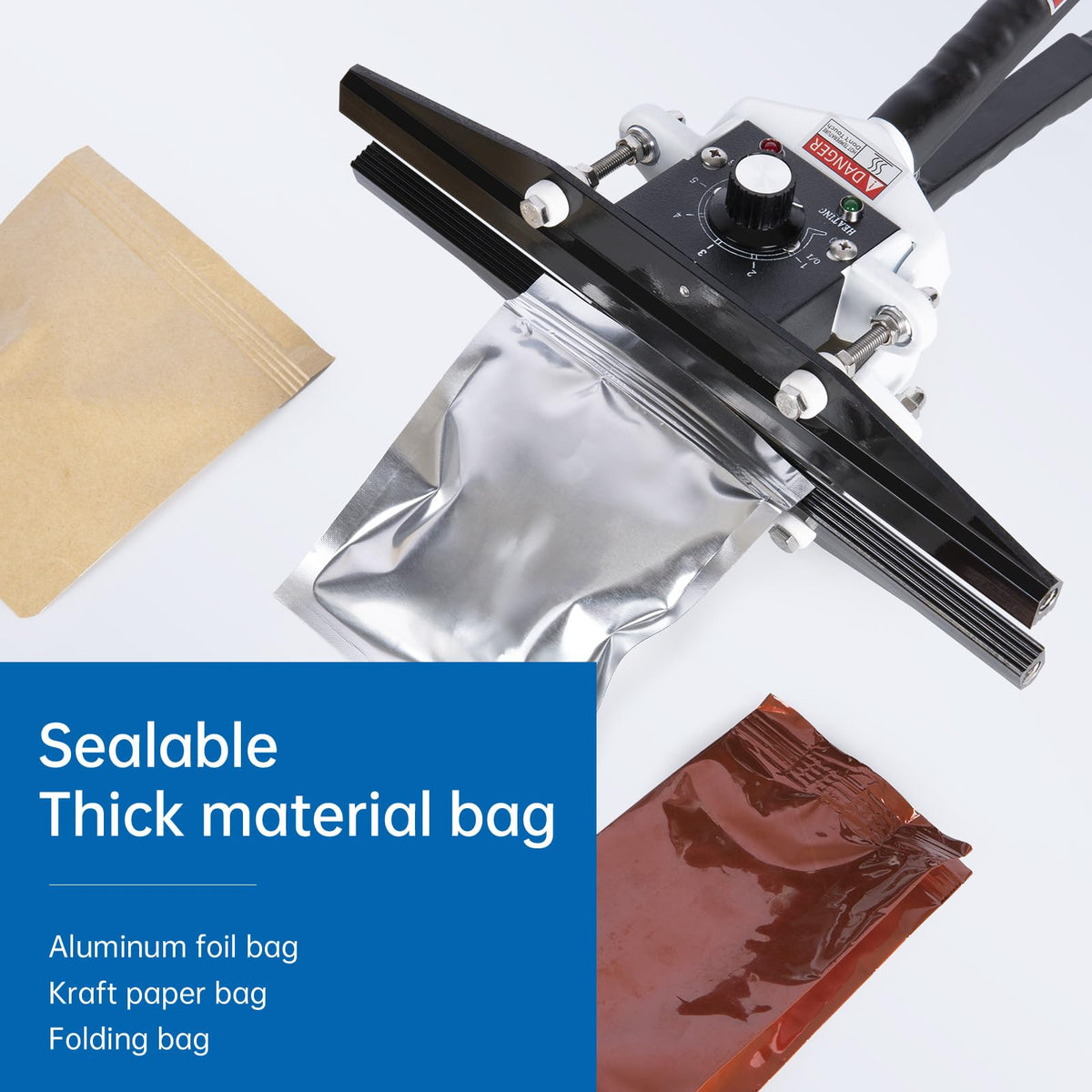 R-PACK Portable Hand Held Heat Sealer Machine-R-PACK FKR-400, 16 Inches, For Foil Bag, Kraft Bag, Mylar