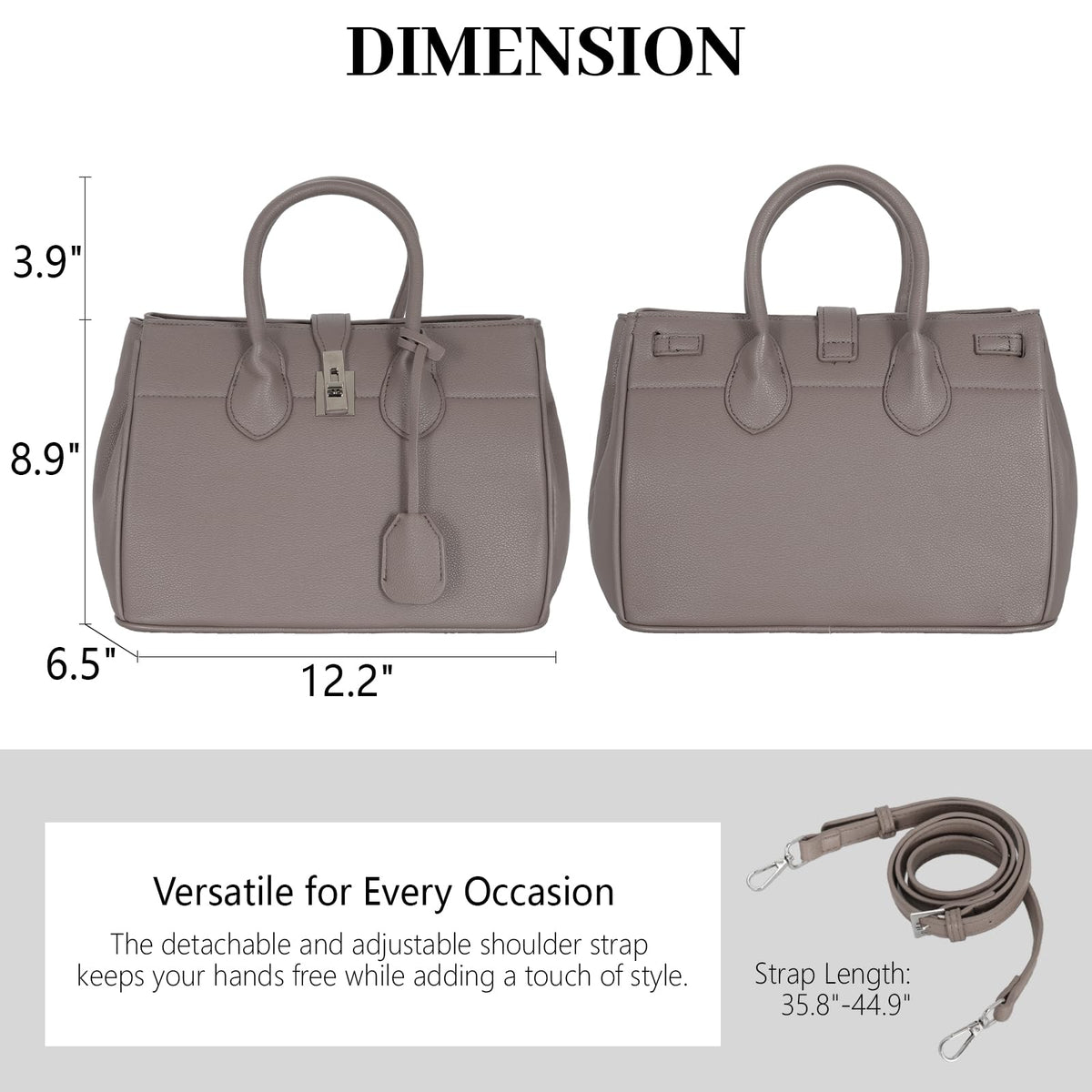 ICOLRAE Womens Top-Handle Tote Bags Fashion Satchel Handbag PU Leather Shoulder Hobo Purse Crossbody Pocketbook