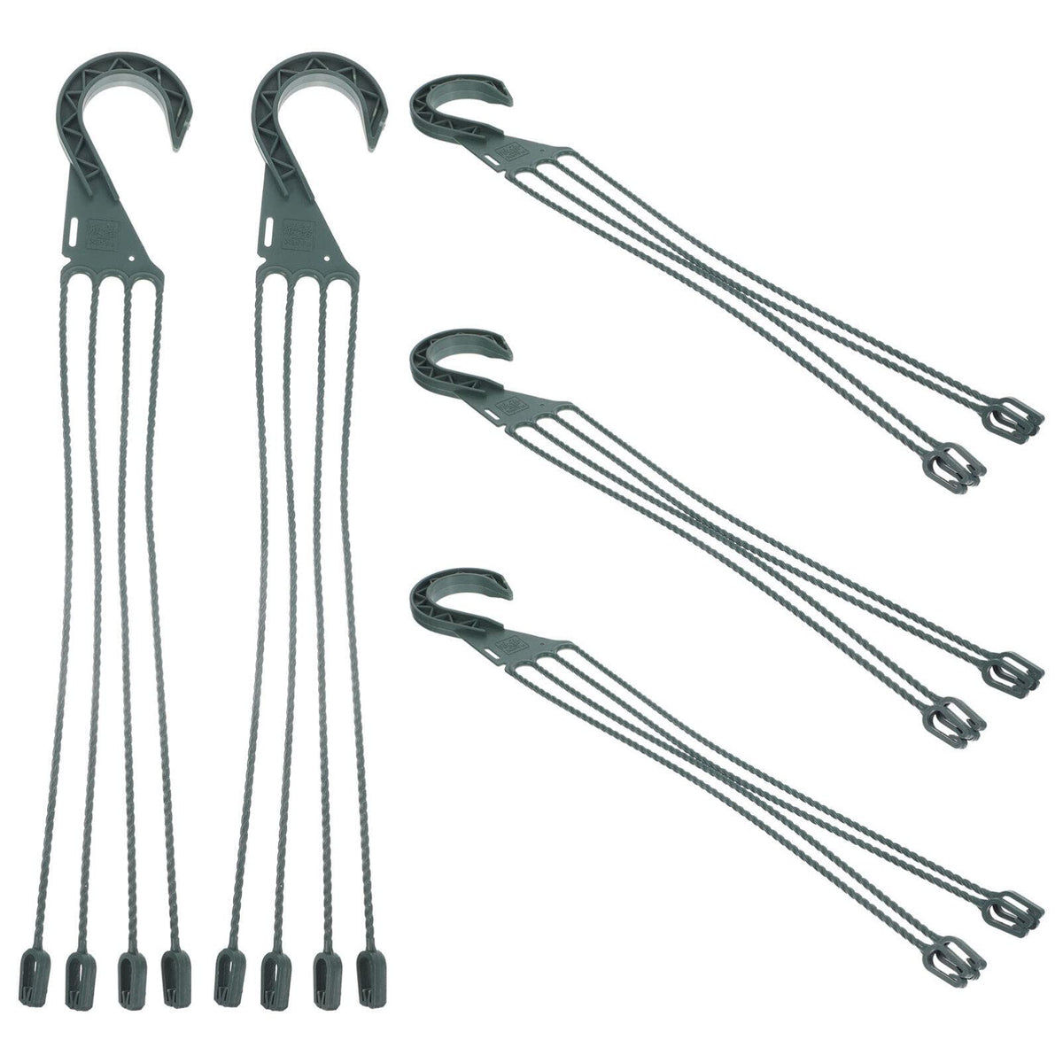 Yardwe 5Pcs Plastic Hanging Basket Hooks for Plants, 4-Prong Detachable Pot Hangers for Balcony, Porch, Garden, Indoor and Outdoor Use