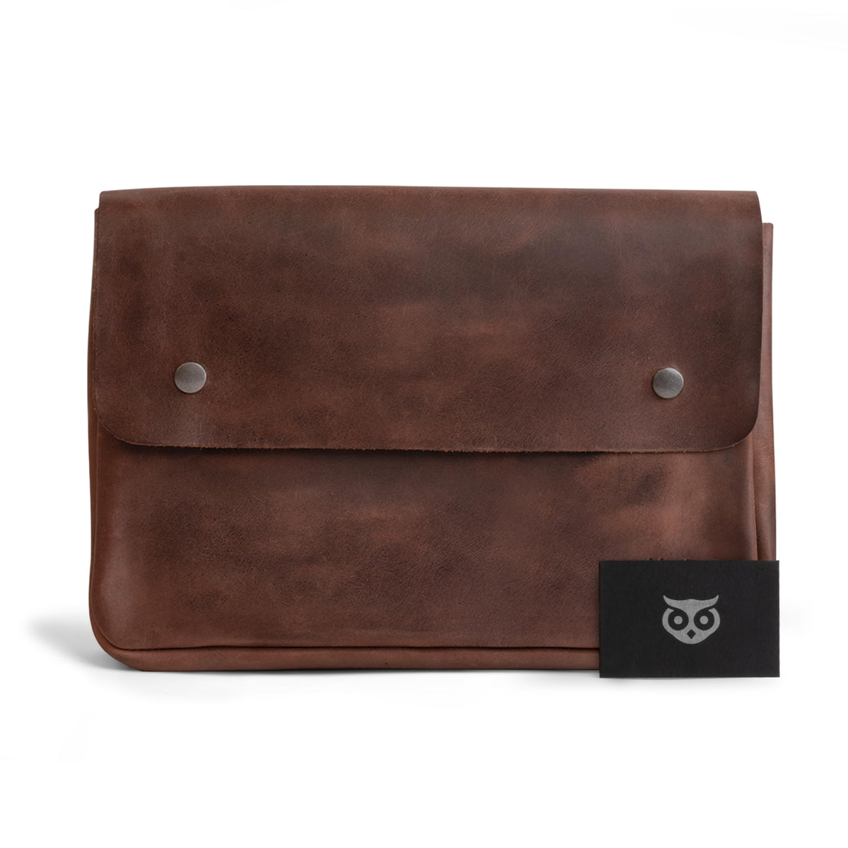 Hide & Drink, Vintage Folder Document Holder, File Case, A5 Binder, Envelope Portfolio, Full Grain Leather, Handmade, Bourbon Brown