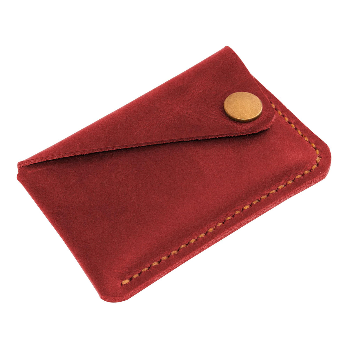 Turbosnail Leather Card Holder, Credit Card Wallet, Front Pocket Wallet, Slim Wallet, Cardholder Wallet, Credit Card Holder, Minimalist Wallet, Fathers Day Gift (Red)