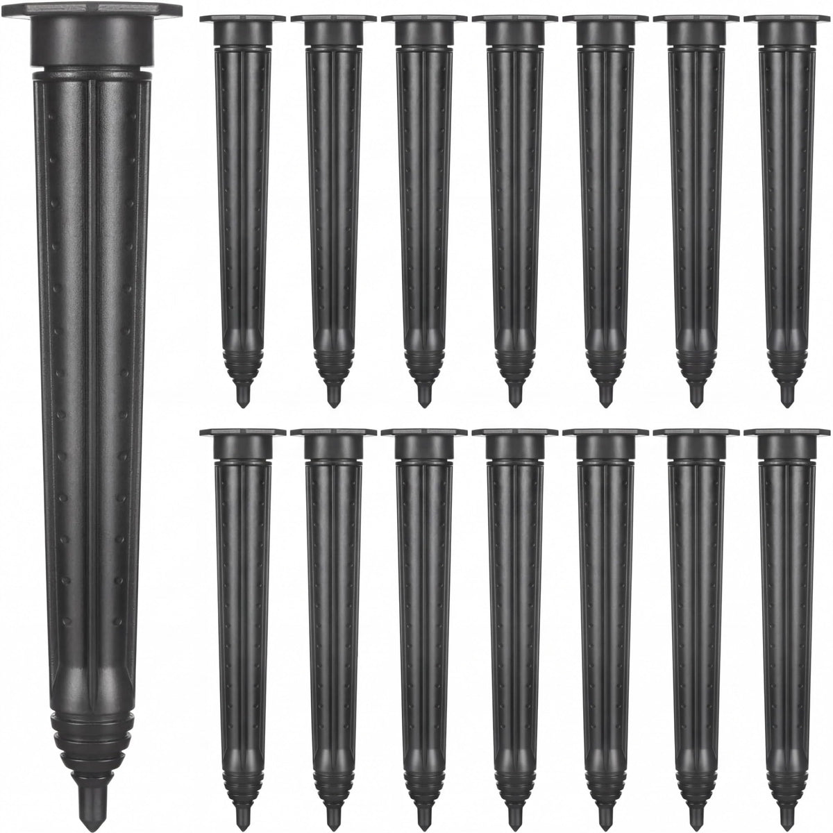 Briwooody 15 Pack Garden Watering Stake Large UV-Protected ABS Plastic Deep Root Irrigation Spike for Trees, Shrubs, Bushes, Shrubs, Flowers, Fruits, Vegetables, Potted Plants (14 Inch)