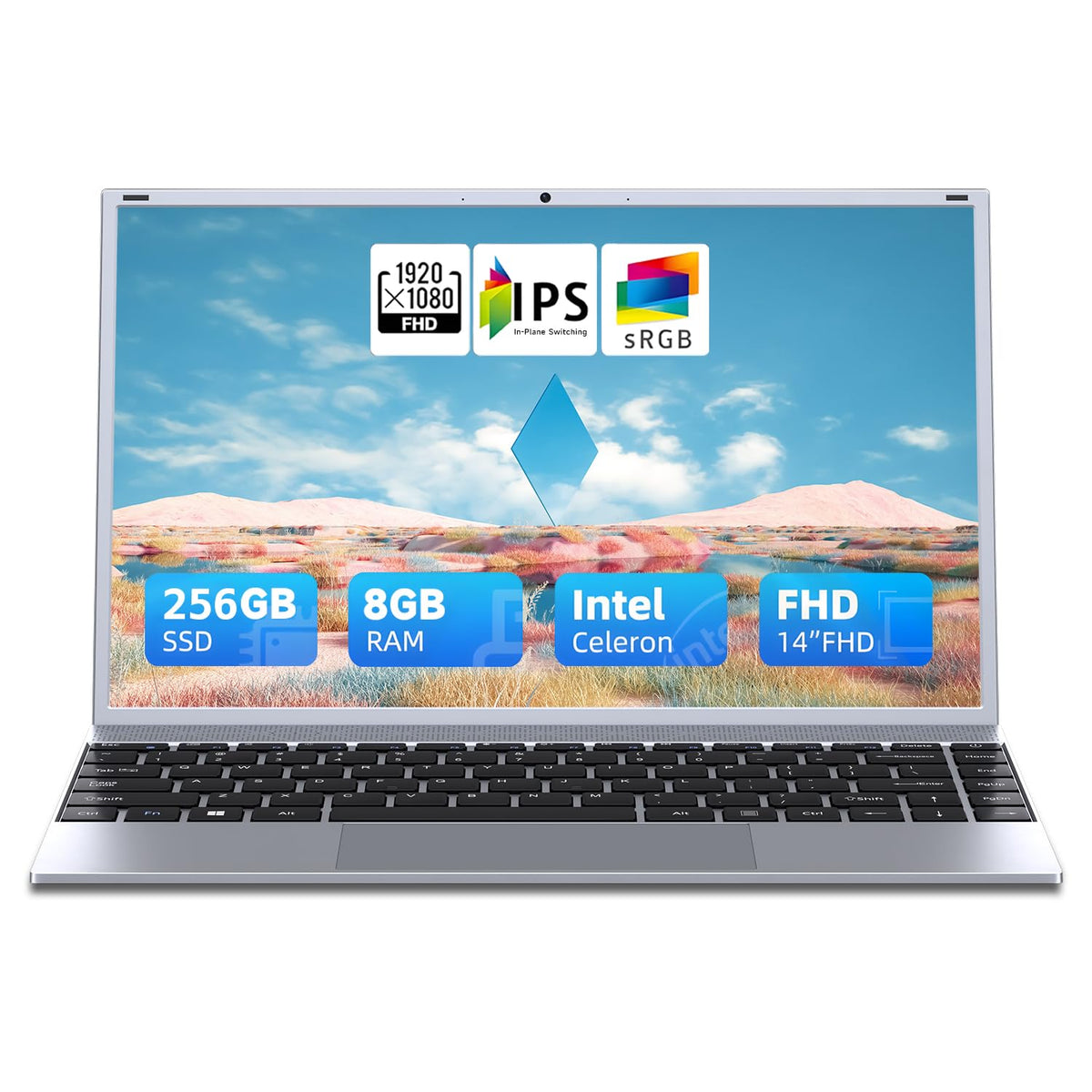 BLUEING Laptop Computer, 8GB RAM 256GB SSD Laptop, Pentium Quad-Core Processor(Up to 2.64GHz), 14-Inch 1080P FHD IPS, Wi-Fi 5, BT5.0, Win 11, Laptops for Students, Lightweight