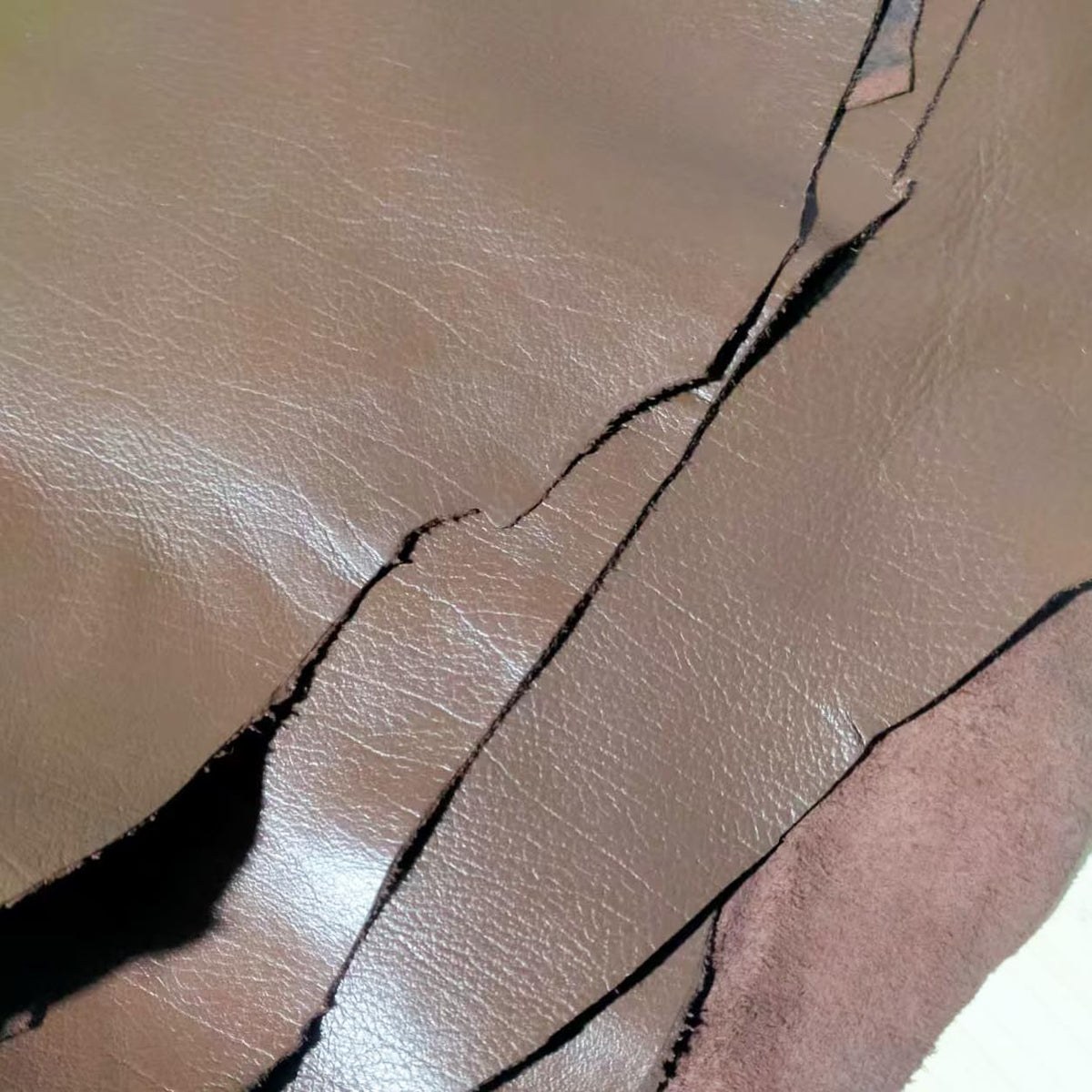 Brown Sheepskin Leather - Premium Full Grain Leather for Upholstery & Home Crafting (One Piece) (Brown, 8-11sq ft)