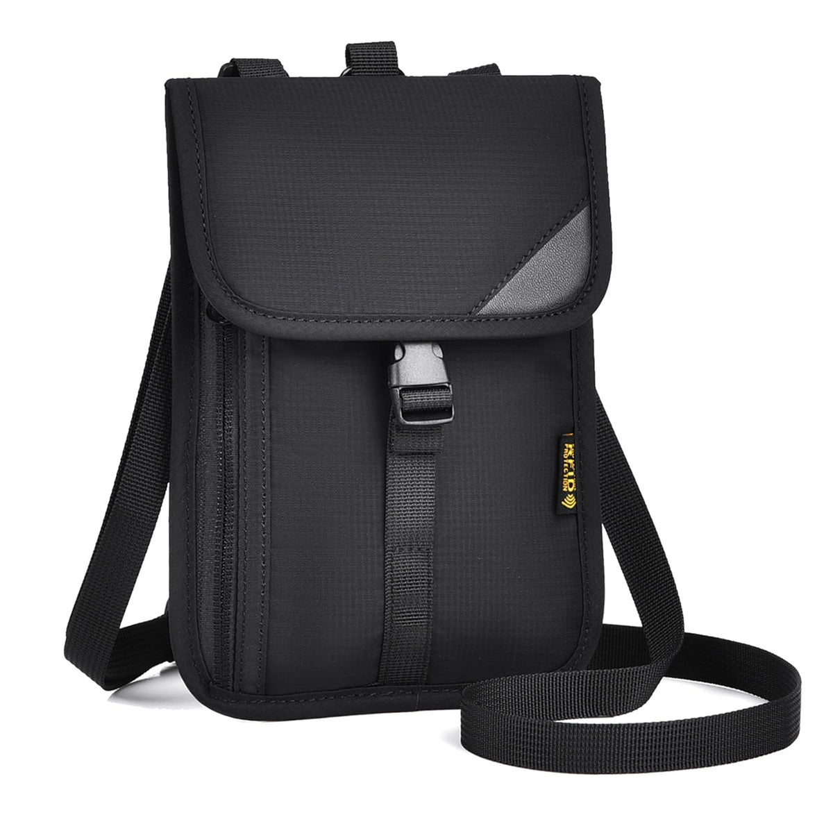 Passport Holder for Travel Pouch Neck Wallet for Traveling Women Men with RFID Blocking Waterproof and Slim Neck Pouch Adjustable Neck Strap (Z-Black)