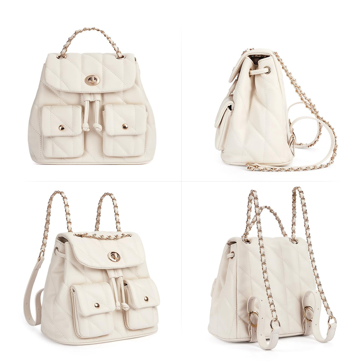 CLUCI Crossbody Bag for Women PU Leather Shoulder Bag, Convertible Small Tabby Backpack Purse for Travel