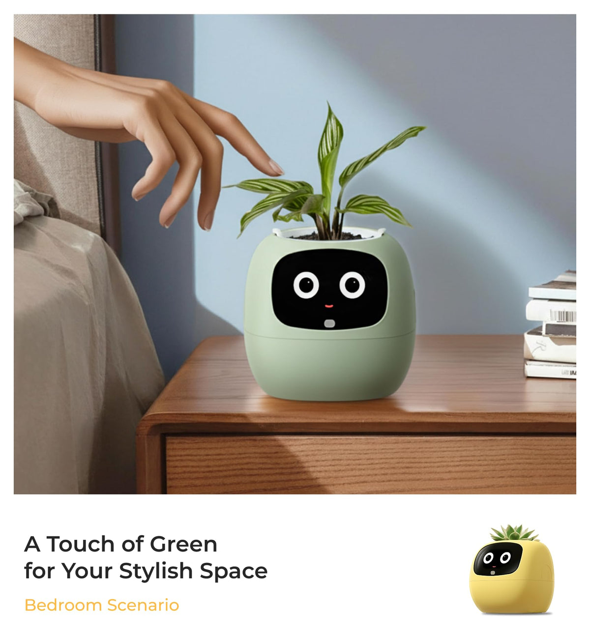 2nd Generation Ivy Smart Planter Pot for Home Plants AI Robor Flower Pot Pet Toy for Children and Family