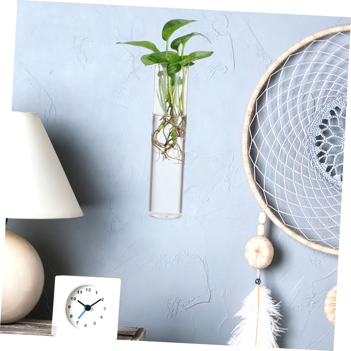 ibasenice 2pcs Hanging Propagation Planters Wall Mounted Flower Tube Vase Glass Terrarium Plants Holder Wall Vase for Flowers