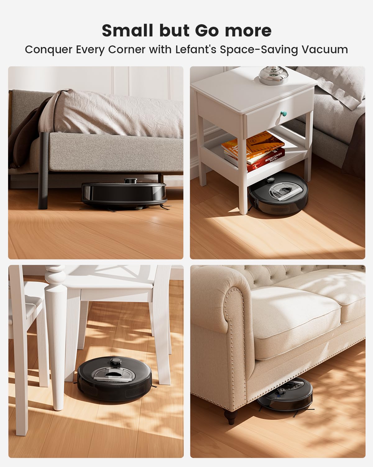 Lefant LiDAR Robot Vacuum and Mop, 450ml Visible Dustbin, Upgraded 190° PSD Obstacle Avoidance, Customized Cleaning, Multi-Floor Mapping, 150 Mins Runtime, 2.4G/5G WiFi, Pet Hair & Carpets, M330 Pro