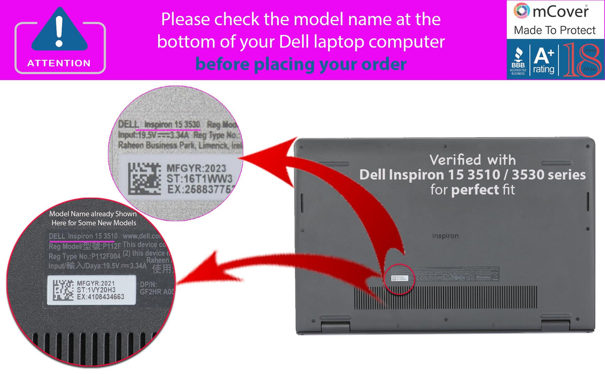 mCover Case Compatible ONLY for 2021-2023 15.6" Dell Inspiron 15 3510 3511 3515 3520 3521 3525 Series Laptop Computer (NOT Fitting Other Dell Models) - Aqua
