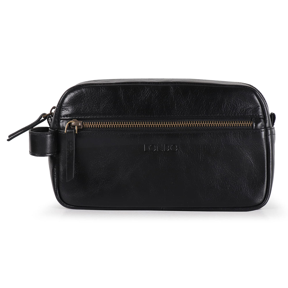 Londo Genuine Leather Travel Toiletry Bag – Makeup, Shaving Organizer, Dopp Kit for Men & Women, Durable & Stylish Travel Accessory