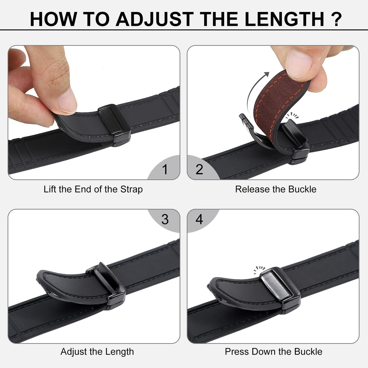 WestEagle Magnetic Leather Band Compatible with Samsung Galaxy Watch 7/6/5/4/Active 2 40mm 44mm/Watch 6 Classic 43mm 47mm/Watch 5 Pro 45mm/Watch 4 Classic 42mm 46mm, 20mm Strap for Men