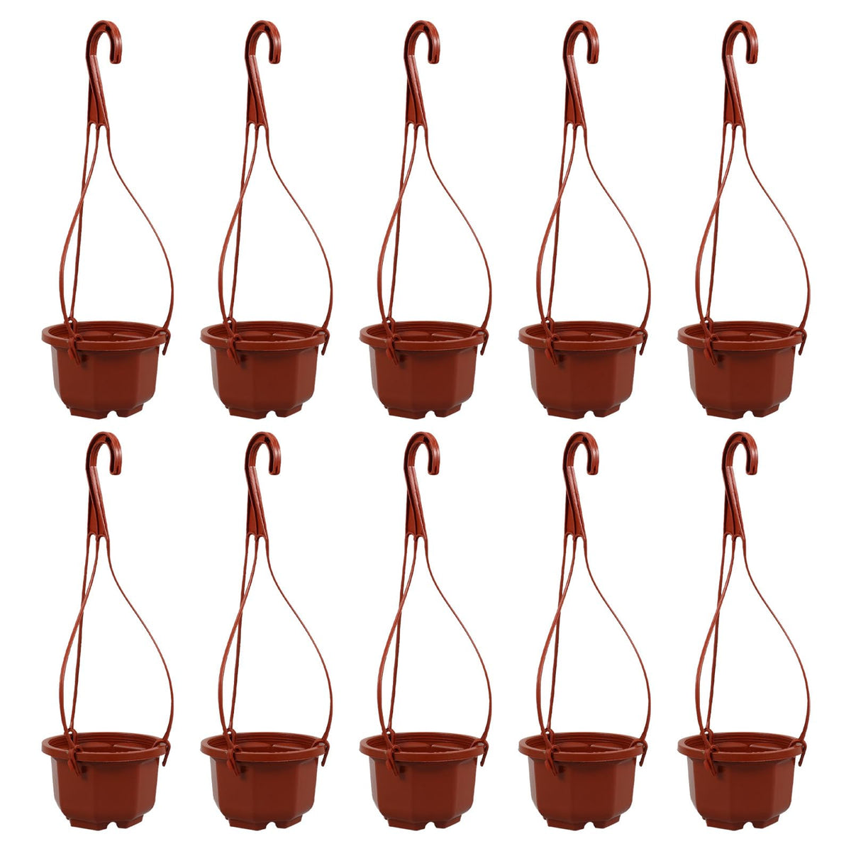 DOITOOL 10 Sets Chlorophytum Pot Hanging Planters Hanging Nursery Basket Pot Orchid Flowerpot Air Plants Holder Empty Baskets for Plants Plastic Window Cactus