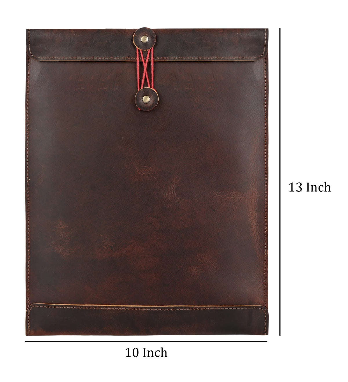 Leather Document Holder Mailing Envelope,Office & Work Resume Sales Portfolio Binder Folder-Interview/Legal Document Organizer Handmade (12.5 inches) (Bourbon Brown)