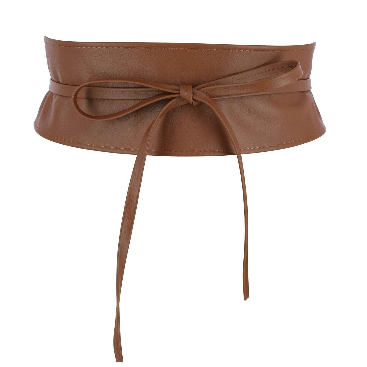 FASHIONGEN - Woman Italian leather Obi belt, CASSIANE - Light Brown, L-XL